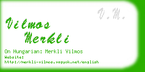 vilmos merkli business card